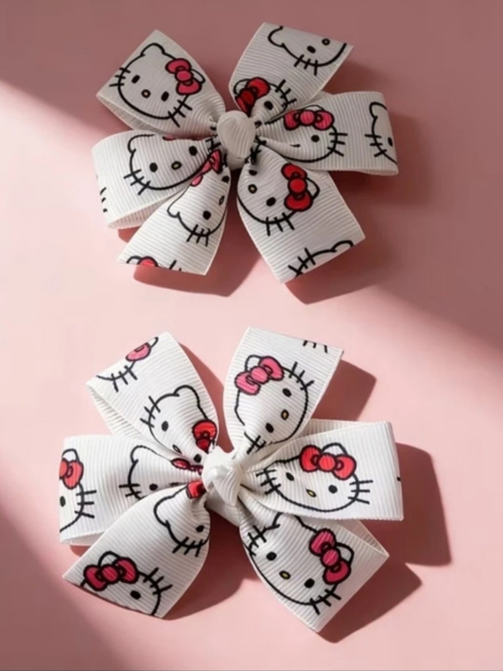 Sanrio Hello Kitty Hair Bow Set White & Pink Set Of 2